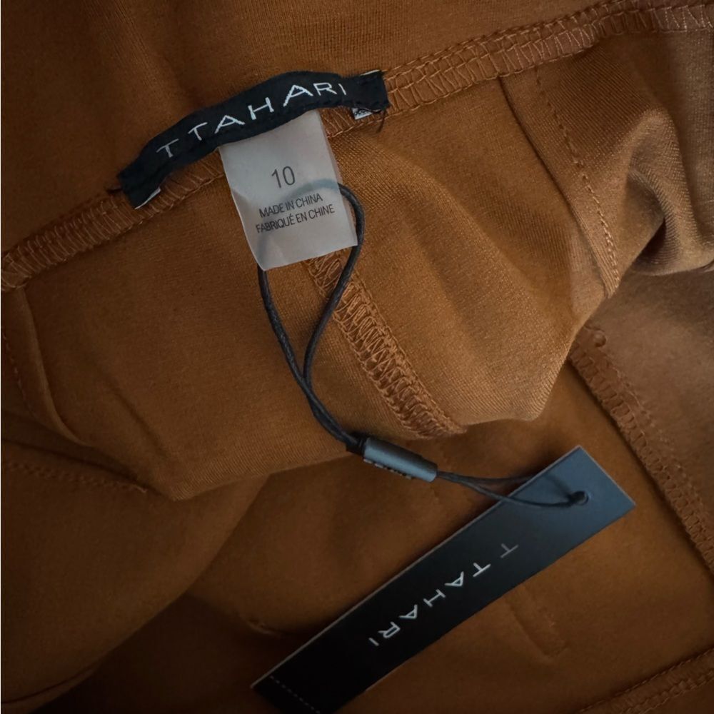 NWT Tahari Wide Leg Pant High Rise Patch Pockets In Burnt Orange Size 10 - Picture 7 of 9